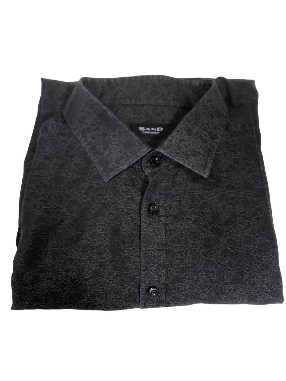Sand Copenhagen Long Sleeve Cotton Slim Fit Button Up Shirt, size 43 (17”)
